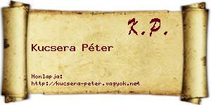 Kucsera Péter névjegykártya